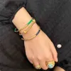 Emaille groene patchwork snake schaal opening armband voor vrouwen Franse lichte luxe niche vintage prachtige charme sieraden