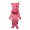 Leistung Rosa Bär Maskottchen Kostüme Cartoon Charakter Outfit Anzug Karneval Erwachsene Größe Halloween Weihnachten Party Karneval Kleid Anzüge