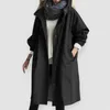 Jaqueta feminina mistura de lã 2023 trench coat para mulheres elegante blusão com capuz jaqueta de inverno solta outwear estilo coreano abrigos para mujeres 230923