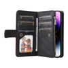 Armband Flip Zipper Phone Case för iPhone 15 14 13 12 Pro Max Samsung Galaxy Folding Z Fold3 Fold4 S23 Ultra S22 A14 5G A24 A25 A34 A54 S23FE S21FE PALLET Kedja Shell Shell Shell Shell