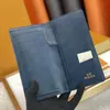 7A مصمم أزياء DENIM BRAZZA WARLETS Luxury Luxury Mens Womens Leather Clutch Pags Ladies Travel Wallet Coin Card Card Mostuters with Original Box M8102