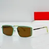 Designer-Sonnenbrille mit hochwertiger 1: 1 Reisen im Freien Aktivitäten modischer Männer Muster Rahmen Metall Rahmen Square fol061v1 Elegante Frauen