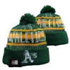 Män stickad manschetterad Pom Mets New York Hats Sport Knit Hat randig Sideline Wool Warm Baseball Beanies Cap för kvinnor