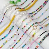 Kedjor 2023 enkla fröpärlor Strand Necklace Women String Beaded Short Choker Jewelry Chokers Gift