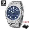 腕時計はQingxiya Mens Watches Top Fashion Grey Dial Quartz Men for Men for Stainless Steel Waterfroof Luminous