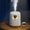 1pc Portable USB Air Humidifier with Warm Light and Double Wet Aroma Diffuser - Perfect for Office, Living Room, Bedroom, Bathroom, Car, and Small Spaces