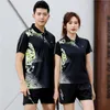 Camisetas ao ar livre Badminton camisas de manga curta Homens / mulheres esporte tênis camiseta tênis de mesa camiseta secagem rápida esportes treinamento tenis camisas 230923