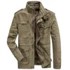 Giubbotti da uomo Primavera Autunno Giacca da uomo in cotone Business Casual Cargo militare multi-tasca da uomo e cappotto maschile Chaqueta Hombre