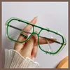 Sunglasses One-Piece Large Rim Men's And Women's To Make Big Face Thin-Looked Glasses For Driving Fashion