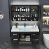 Rubinetti per lavabo da bagno Combinazione di mobili in legno massello Set di lavabo a parete