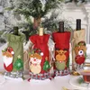 Autres événements Fournitures de fête Couverture de bouteille de vin de Noël Joyeux décor pour la maison Bonhomme de neige Table Cadeau de Noël Bonne année Navidad 230923