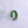 Italian design jewelry green enamel glaze crack opening women's ring fashion personalized holiday gift283F