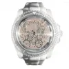 Horloges Transparant siliconen horloge Retro Fiets Spaper Bloem Heren- en dameshorloges Modetrend Quartz Pols