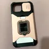 Schokbestendig multifunctioneel hoesje voor iPhone 15 14 13 pro max Portemonnee hoesje met verborgen kaartsleuf Onzichtbare standaard Achterkant Schuifraam Lens Cover