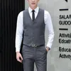 Coletes masculinos Chegada Preto Cinza Azul Marinho para Homens Slim Fit Terno Masculino Colete Homme Casual Sem Mangas Jaqueta Formal de Negócios