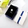 Sevenfestival Bluewhite Jewelry Box Pattern Pattern Box Box Pendant Display Compring Compling with Bowknot Big241J