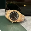 Een gloednieuw 15500OR ZWARTE WIJZERPLAAT ROSE GOLD Beweging 4302 Automatisch waterdicht mode herenhorloge