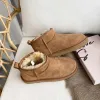 Tazz Tasman slippers platform ugges boot Australië snowboots Designer dames enkellaarsjes ultra mini mosterdzaad bont slides schapenvacht 865ess