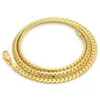 Corrente de elo cubano Miami 14k banhado a ouro 4mm 24 colar262d