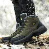 Botas de inverno de pelúcia quente botas masculinas confortáveis antiderrapantes caminhadas botas de caminhada ao ar livre caça esportes táticos botas de neve masculinas 230923