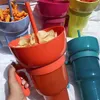 Mugs Snack and Drink Cup Bowl 2 In 1 For Adults Splash Proof läcktät Portable Kids Journey 230923