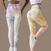 Active Pants Seamless Tie Dye Yoga Leggings Push Up Sport Tights For Women High Waist Gym Compression Stretchy Workout Fitness Clothing