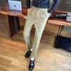 Garnitury męskie wysokie zmysł Neapol Men Business Formal Formal Forbed Pants Bankiet Suknia ślubna Slim Casual