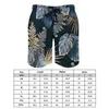 Men's Shorts Tropic Plant Board Dark Leaves Cute Hawaii Beach Short Pants Pattern Sportswear Fast Dry Swimming Trunks Gift Idea