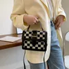 Prachtige avondtassen Hong Kong lente zomer super hete kwaliteit kleine tas raster draagbare schouderketting crossbody dames 230828