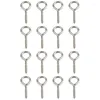 Nyckelringar 304 Rostfritt stål Får Eye Nail Self-Tapping Hook Reservdelar med ringskruv Hand Twist Type 16 Packs