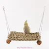 Andra fågelförsörjningar Birdcage Perch Grass Hammock Standing Swing Parrots Playgrounds Abborre Cage Accessories for Conures Lovebirds Cockatoos 230923