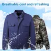 Men's Jackets 1 Set Cooling Fan Jacket Three Gear Adjustable Sun Protection Polyester Men Outdoor AC Clothes Working Suppli 230923