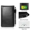 Notepads 10Pcs Mini Pocket Notepad Holder Set with Metal Pen and Pocket Notebook Refills Black 230923