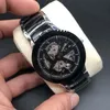 Relojes unisex para mujer, reloj de pulsera Qaurtz moderno y famoso para hombre, reloj de cerámica negro a la moda, relojes de pulsera deportivos informales para mujer 2371