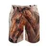 Herenshorts Zomer Board Paard Sport Surf Fantastisch Groteske Gedrukt Strand Vintage Sneldrogende Zwembroek Grote maten