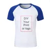 قمصان الرجال المخصصة مخصصة للأزياء القطنية القطن رجل نساء أعلى DIY مثل PO أو شعار White Children T-Shirt مخصص Tshirt