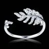 White Crystal Zircon Cocktail Party Ring Wedding Rings for Women Classic Personality Ladies Accessories279a