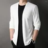 Maglioni da uomo Slim Fit Maglione da uomo Cappotto in tinta unita Elegante cardigan lavorato a maglia per abbigliamento maschile casual primaverile autunno