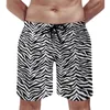 Men's Shorts Zebra Print Board Animal Stripes Casual Short Pants Graphic Sports Surf Comfortable Swimming Trunks Birthday Gift