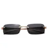Güneş gözlüğü Dikelang Lüks Çerçevesiz Kadınlar Güneş Gözlüğü Moda Tasarım Güneş Gözlük Metal Bacaklar Hediyeler Yaz Boş zaman Plajı Sürüş Yürüyüşü UV400
