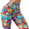 Leggings da allenamento Donna Fitness Sport sexy Vita alta Collant da corsa stampati digitali Pantaloni da yoga Abbigliamento da palestra