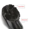 Botas de inverno crianças sapatos cor pura impermeável claro tornozelo botas peludas couro pu botas de neve antiderrapante meninos meninas botas curtas f08222 230923