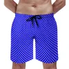 Men's Shorts Gym Retro Polka Dot Funny Swim Trunks Blue And White Males Quick Drying Surfing High Quality Plus Size Board Short Pants