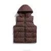 Épais hommes doudoune femmes 2 côtés à capuche chaud Parka noir doudoune lettre gilet vêtements de luxe vêtements d'extérieur coupe-vent hiver mode marron court designer manteau