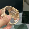 Zupełnie nowy 15500 lub czarny rozkładka Rose Gold Ruch 4302 Automatyczne wodoodporne modne zegarek męski