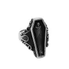 Stereoscopische Doodskist Egyptische Mummie Ring Roestvrij Stalen Sieraden Vintage Mummie Biker Heren Ring Hele 878B204U