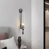 Wall Lamp Modern Glass Lamps Bedroom Bedside Sconce Light Fixtures El Living Room Decoration Hallway Home Indoor Decor Bathroom