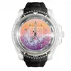 Polshorloges mode transparant siliconen zwart horloge sneeuwvlokpatroon kijkt heren en dames kwarts sport pols