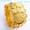 70 mm Fashion de monedas etíopes Big Bangle Bangle 22k Thai Baht Solid Gold GF Dubai Joya de cobre Accesorios de pulsera Eritrea2550