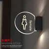 Décorations de jardin Numéro de maison de salle de bains Panneau lumineux LED Panneau de toilette WC mâle et femelle 230923